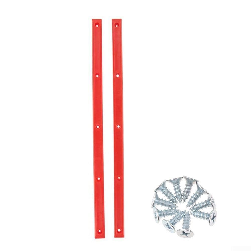Plastic Skateboard Rails With Screws, Lonboarding Other Skate(Red)