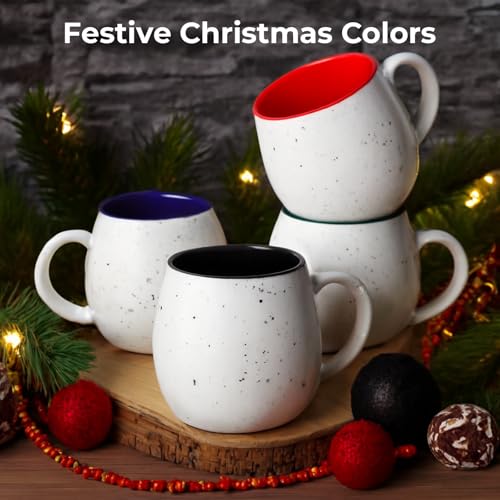 LIFVER 20oz Ceramic Coffee Mugs Set of 4