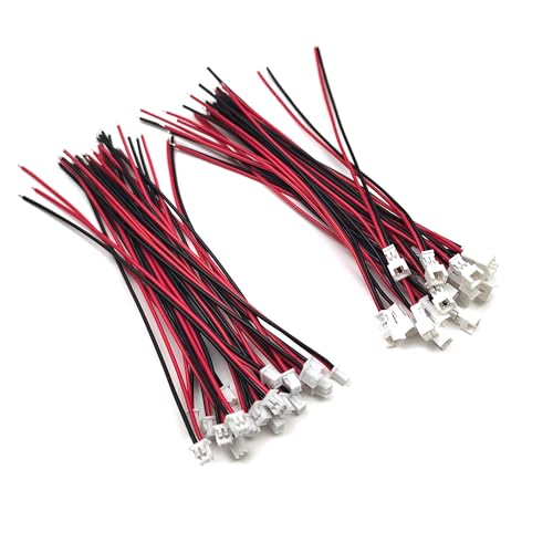 20 Pairs JST 1.25 mm 2-Pin Micro Electronics Male and Female Connector Plug with 3.94inch(10cm) UL1571-26AWG Cable Wire