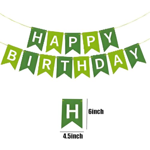 Image of Happy Birthday Banner Birthday Party Supplies (Green 3)
