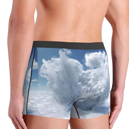Angel Wing print Mens Underwear Boxer Briefs with, Breathable Lightweight, Boxer Briefs for Men4