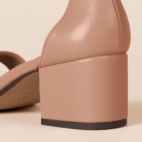 Image of Amazon Essentials Women's Two Strap Heeled Sandals with Adjustable Ankle Strap, Padded Memory Foam Insole