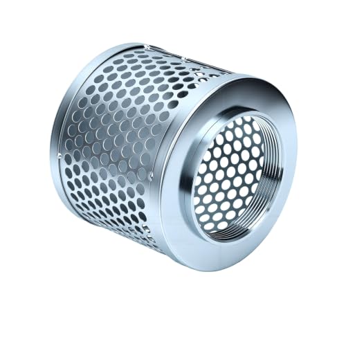 Filtro colador de succión de 4 pulgadas, acero galvanizado con rosca NPT