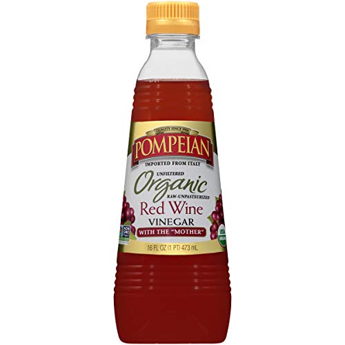 Pompeian Organic Red Wine Vinegar - 16 Ounce (Pack of 6)