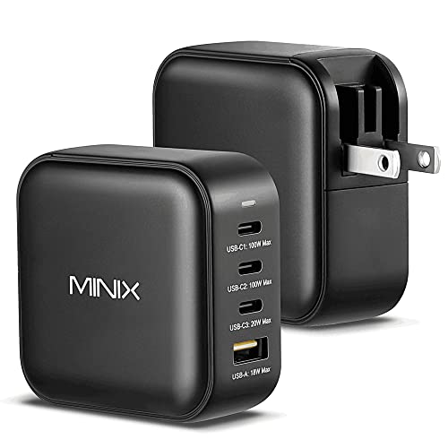 MINIX Neo P3 100W GAN USB Charger P3 100W Fast Charger for Macbook Tablet for iPhone Xiaomi UK/EU/US Plug Adapter thumbnail