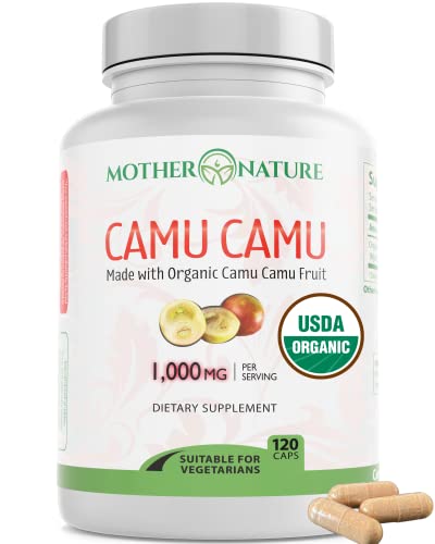 Organic-Vitamin-C-from-Camu-Camu-Capsules-1000mg-Packed-with-Natural-VIT-C-Raw-Antioxidants-Immune-Support-Supplement-Anti-Aging-for-Skin-Camu-Camu-Powder-Organic-Vegan-Non-GMO-120-Count