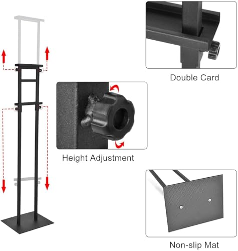 Image of Poster Stand for Display Pedestal Sign Stand,Adjustable Floor Standing Sign Holder,Heavy Duty Banner Stand with Base Height Up to 75 inch Double-Sided for Board & Foam Sign (Double-Pole Poster Stand,6Pack)