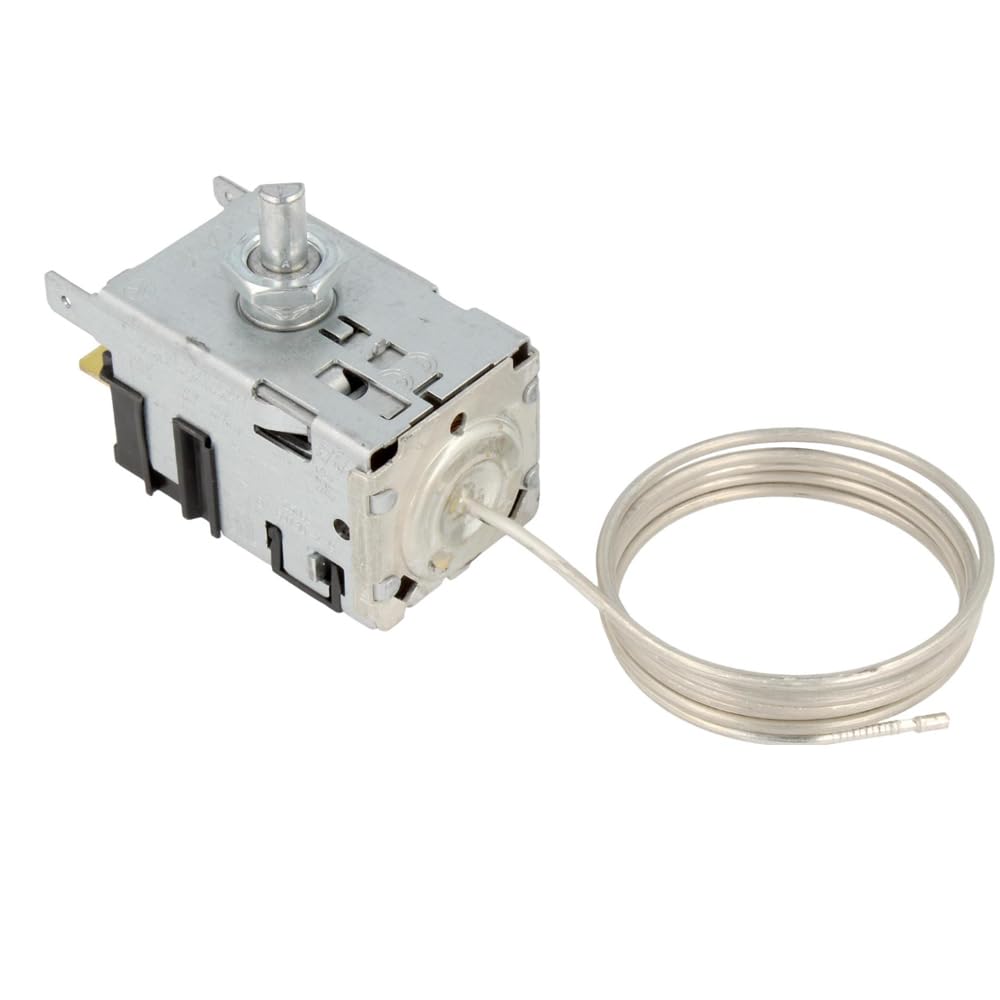 Termostato Regolatore Temperatura 077B6532 4 Contatti Lunghezza Capillare 780 mm per Frigorifero Congelatore Compatibile con Haier Compatibile con Electrolux Compatibile con Whirlpool