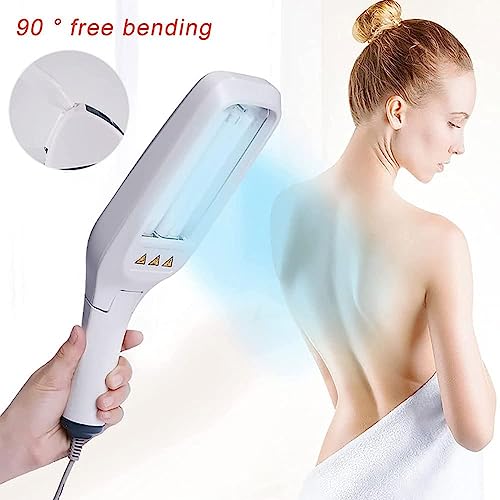 UVB Skin Care Light Therapy Device, 311 nm, luce per fototerapia a banda stretta con timer e display LCD per pelle, corpo e cuoio capelluto, due lampadine incluse