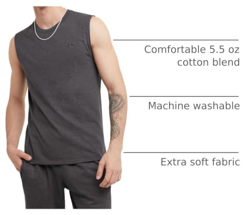 Image of Champion Men's Muscle Tank, Classic Graphic Muscle Tee, Sleeveless T-shirt for Men (Reg. Or Big & Tall)