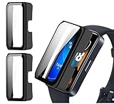 GIOPUEY [2 Pack Funda para Huawei Band 9, Protector de Pantalla + Bastidor rígido, Protección Total del Paquete - Black+Black