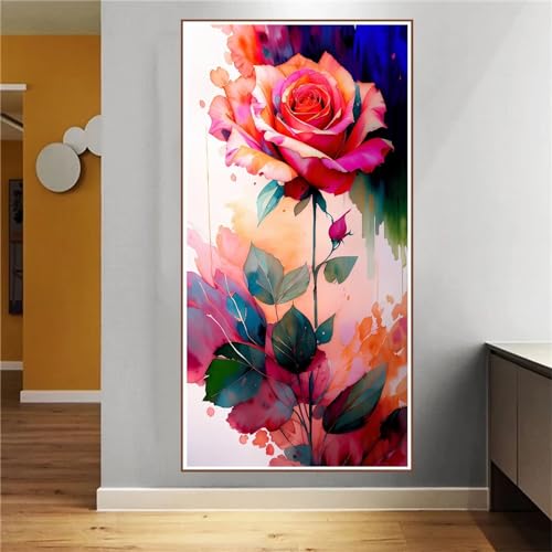 Broderie Diamant Rose 5D Kit Complet 150x75cm Loisirs Créatifs