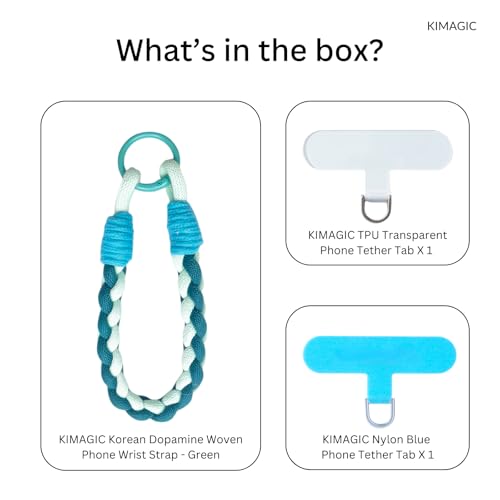 Image of KIMAGIC Korean Dopamine Phone Wrist Strap - Handmade Thickened Phone Lanyard, Anti-Drop Hands-Free Charm