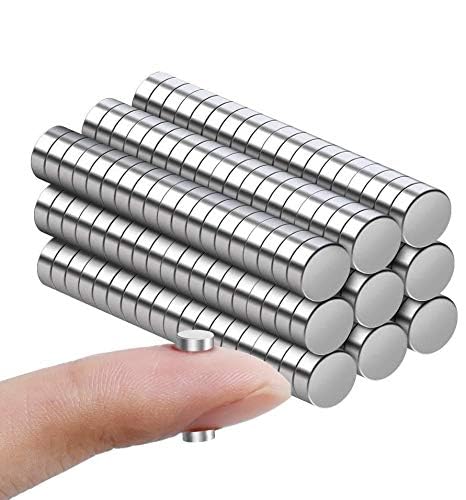 Image of RHINOCATS 100Pcs Small Magnets，5x2mm Mini Round Magnets for Miniatures, DIY, Office, Hobbies, Crafts and Science