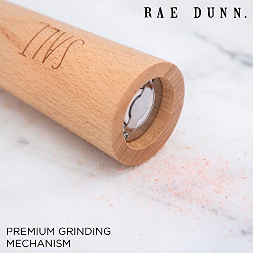 Rae Dunn Set Of 2 - Bamboo Sea Salt Pepper Grinder - Classy Salt And Pepper Shakers thumb #2