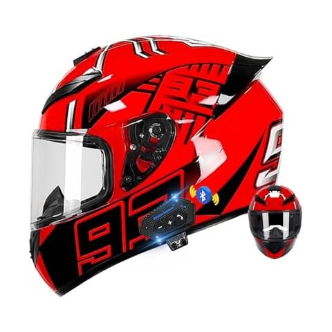 Dkjdssek Bluetooth Full Face Helmet with Visor thumbnail