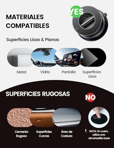 Miniatura 7 de Lamicall Soporte Móvil Coche Para Magsafe, Ventosa De Vacío 360 Rotación