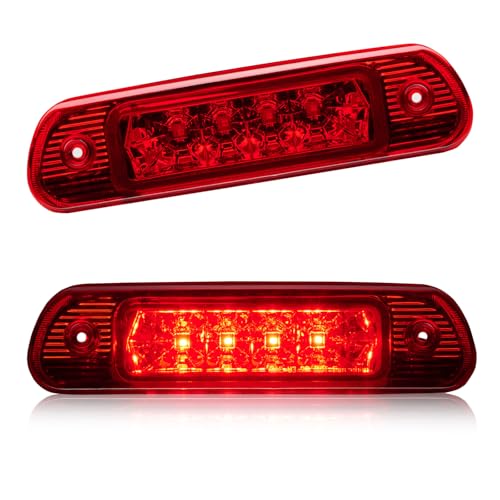 Image of Third 3rd Brake LED for 1999-2004 Jeep Grand Cherokee, High Mount Rear Brake Lights Assembly for 99-04 Grand Cherokee, Waterproof Center Cab Lamp Stop Light (Red)