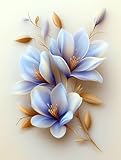 Diamond Painting Colorato, Fiore Diamond Painting Kit Completo Per Adulti Principiante, 5D DIY Diamond Art Strass Ricamo Punto Croce Diamantini Crystal Art per Decorazione Della Casa 30x40cm, Cod-554