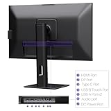 Pisichen Touchscreen Monitor 4K Gaming 27 Inch UHD 3840x2160 IPS Computer Monitor with Webcam, 60Hz, Ultra-Thin Bezel, HDMI, DisplayPort, 400 cd/㎡, VESA, Tilt Adjustable - Image 7