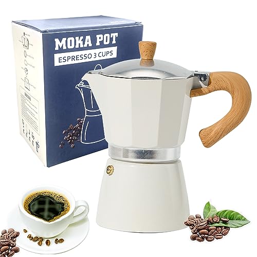 RICHSUM Aluminium Espressokocher für den Herd - 3 Espressotassen - 150 ml...