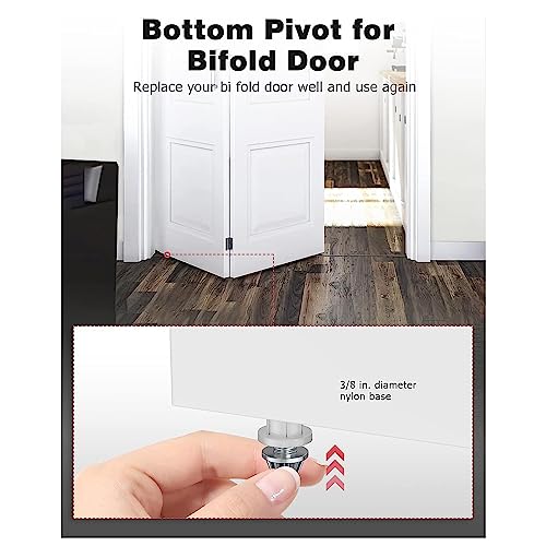 Herraje Profesional para Puerta Plegable Paquete de 4 Tornillos para Reparación de Puerta Plegable de Clóset miniatura 2