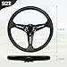 LOSCHEN Golf Cart Steering Wheel Universal Design for Club Car Ds and Precedent EZGO RXV & TXT, for Yamaha Golf Cart Steering Wheel-Black Strip