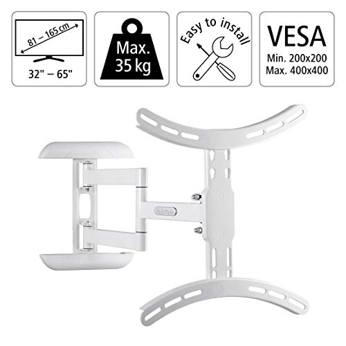 Hama TV-Wandhalterung (neigbar, schwenkbar, vollbeweglich für Fernseher von 32 bis 65 Zoll (81 cm bis 165 cm Bildschirmdiagonale)… – Ansicht 2