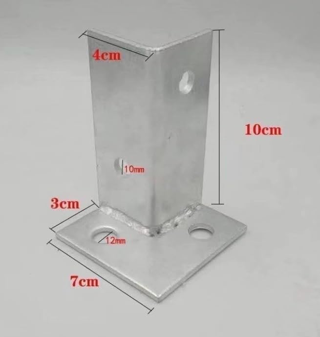 Soportes de soporte galvanizados ajustables para nivelación de postes verticales 4