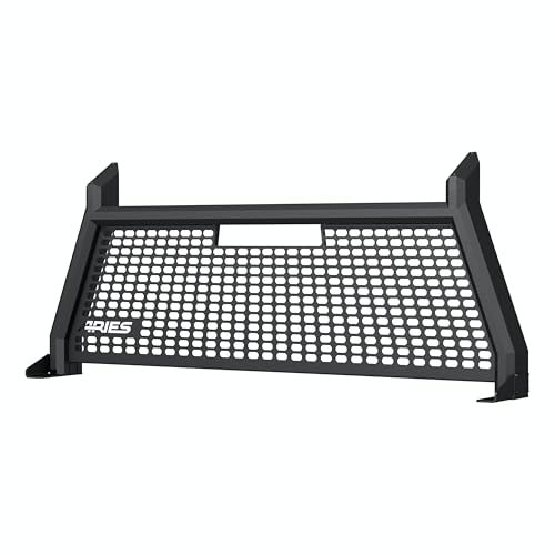 ARIES 1110104 AdvantEDGE Black Aluminum Truck Headache Rack Cab Protector, Select Chevrolet Silverado, GMC Sierra 1500, 2500, 3500 HD