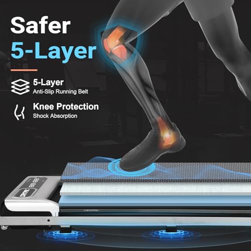 Walking Pad, Under Desk Treadmill for Home and Office, 2.5 HP Portable Treadmill, 3 in 1 Walking Jogging Running Machine with Remote Control, LED Display - Image 7