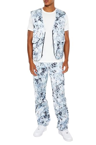 Forever 21 Men's Abstract Print Cargo Vest2