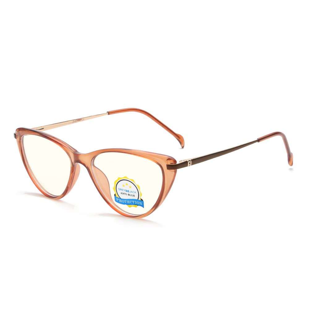 grey jack Cat Eye Full Rim Anti Blue Light Glasses for Women,Stylish and Retro Computer Blue Light Blocking Glasses GJ72003 Transparent Orange Frame (B0B9RWBNBY) Amazon Price History, Amazon Price Tracker