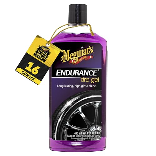 Meguiar’s Endurance Tire Gel - Tire Shine Gel, Premium Car Tire Shine For A Lasting Glossy Finish;...