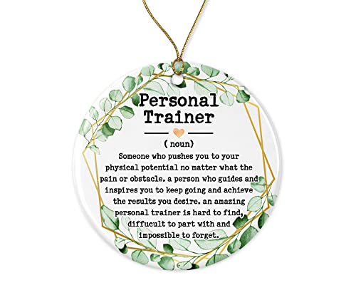HTDesigns Personal Trainer Definition Ornament - Gift for Personal Trainer - Sports Decor - Gift Christmas Printed on Both Sides