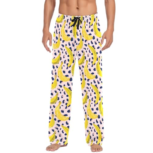 Men's Pajama Pants Banana Pink Blue Leopard Pajamas Bottoms Pj Pants Soft Cotton Lounge Pant Sleepwear Bottom for Men3