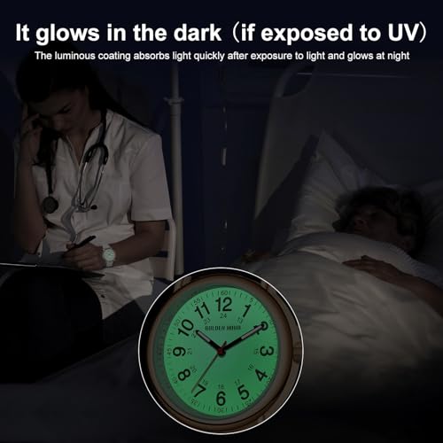 Stylish Waterproof Nurse Watch for Medical Professionals - Luminous Dial, 24-Hour Military Time, Easy Read, Silicone Band in Rose Gold and White - Image 6