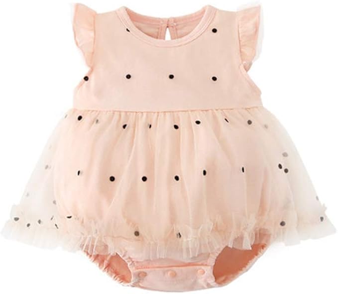 Amazon Co Jp Dwsioow ベビー服 女の子 ロンパース ワンピース風ロンパース カバーオール チュール半袖カバーオール チュールスカート お出かけ お姫様 赤ちゃん オシャレ 出産お祝い プレゼント 服 ファッション小物
