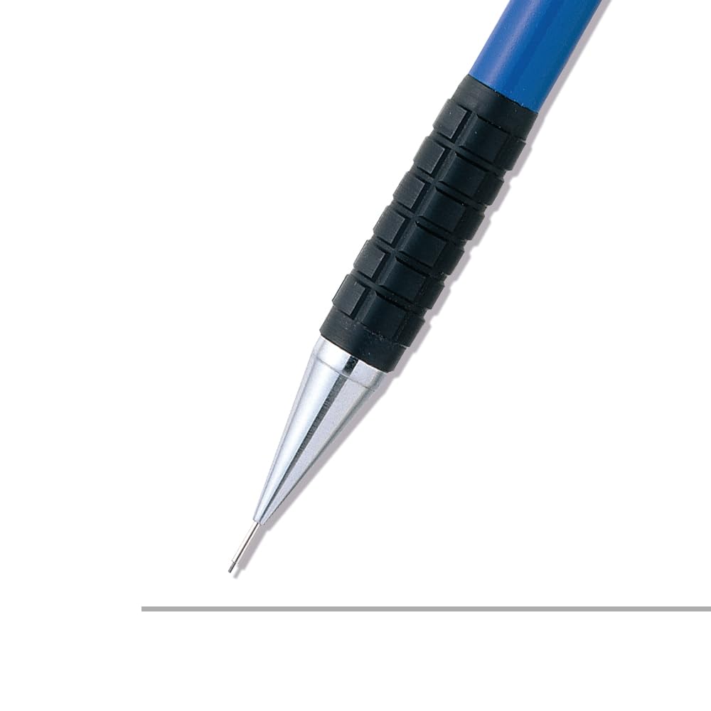 Pentel A300 Automatic Pencil With Rubber Grip And 2 X HB 0.7mm Lead Blue Barrel Ref A317-C - View #3