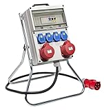 VOTHA® Kunststoff-StandverteilerKÖLN mit FI-Schalter Eingang CEE 32 A, 400 V, Steckdose 230 V~ 4, CEE 16 A, 400 V~ ohne, CEE 32 A, 400 V~ 2, LS 16 A, 1-polig, C 2, LS 16 A, 3-polig, C ohne