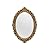 OIGUMR Oval Wall Mirror Mirror Vintage Hanging Mirrors for Bedroom Living-Room Dresser Decor (Gold?Frame Size?15.7 x 11.2 inch)