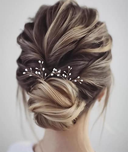 Wendalern Wedding Hair Pins Barrette Pearl Cultured Pearl Gold Barrette for Bride Women and Girls (1Pcs) - Image 2
