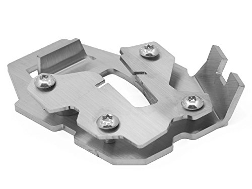AltRider AT16-0-1101-V2 Silver Side Stand Enlarger for Honda CRF1000L Africa Twin,1 Pack