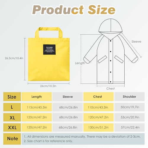 LAMA Stilvolle Lange Regenjacke Regenmantel Unisex Regenponcho mit wasserdichte Pattentasche Kapuze Tunnelzug Erwachsene Regenbekleidung Regencape Raincoat Regenschutzbekleidung Damen, Gelb L