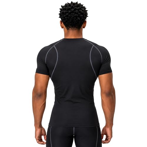Image of DEVOPS 3 Pack Men's Athletic Short Sleeve Compression Shirts
