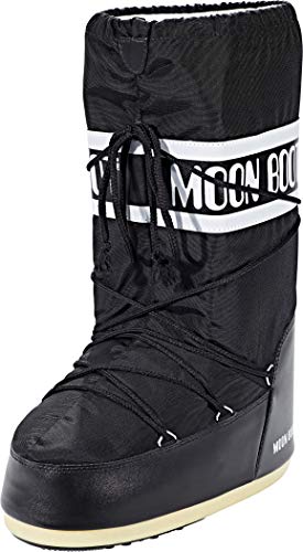 MOON BOOT Nylon, Botas de Nieve Unisex, Negro, 31