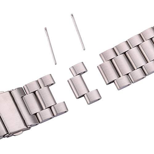 Uhrenarmband 18 20 22 24 mm Uhrenarmband aus massivem Edelstahl, Silberne Uhrenarmbänder, Schnellverschluss, Federsteg