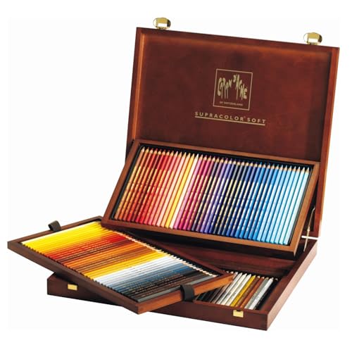 Caran 3888.92 D'ache Supracolor 120 Farbstifte im Holzkoffer multi