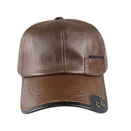 Gorros de béisbol para hombre – Gorro de invierno lavable a prueba de viento de 23,62 pulgadas | Sombrero de invierno de piel sintética, gorro exterior ajustable para camping, picnic, playa