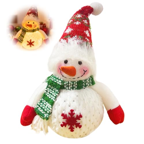 Dongcill Weihnachtsdeko Schneemann Figuren mit LED Licht,Schneemann...